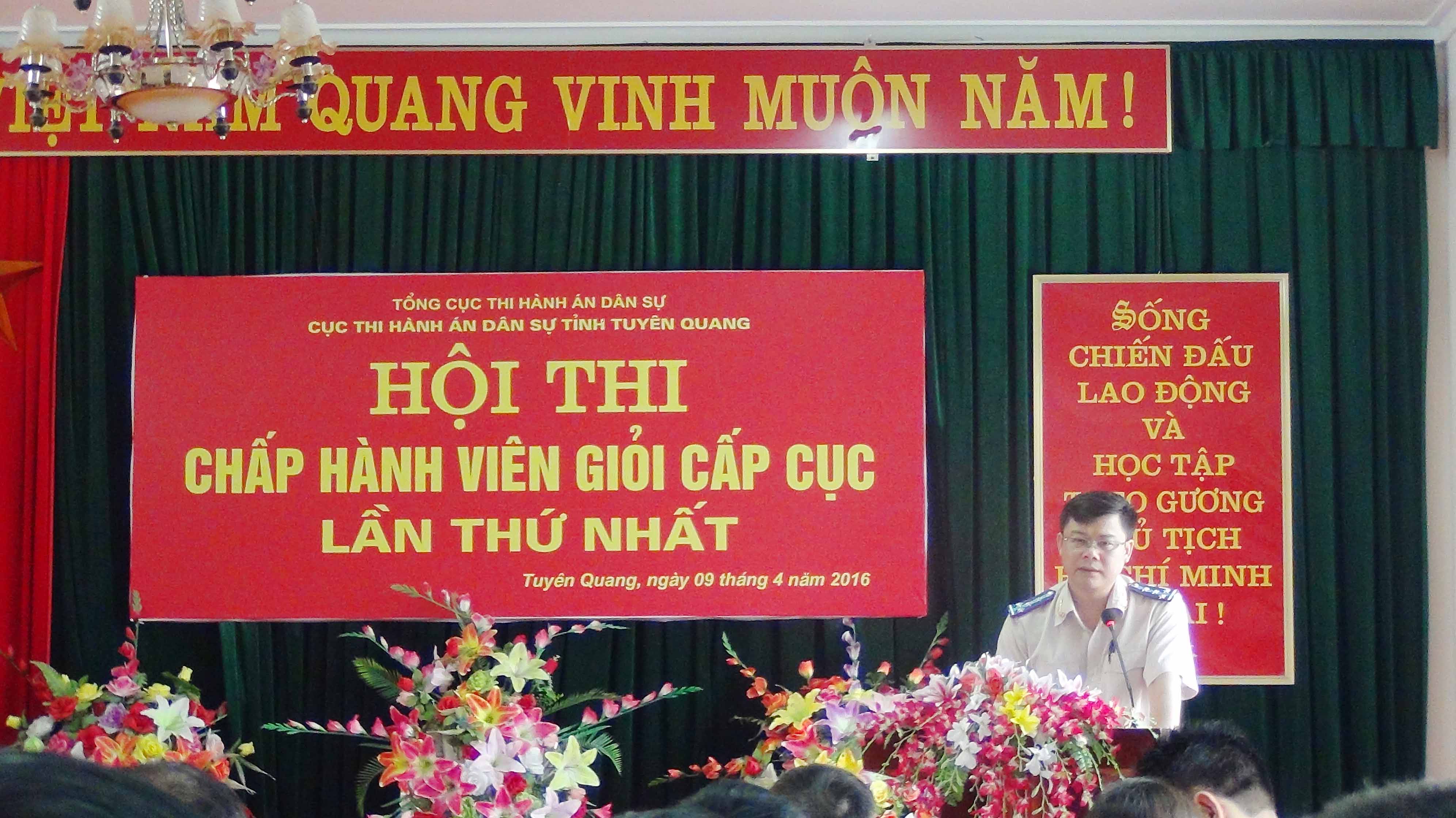 Cục Thi hành án dân sự tỉnh Tuyên Quang tổ chức Hội thi Chấp hành viên giỏi lần thứ nhất