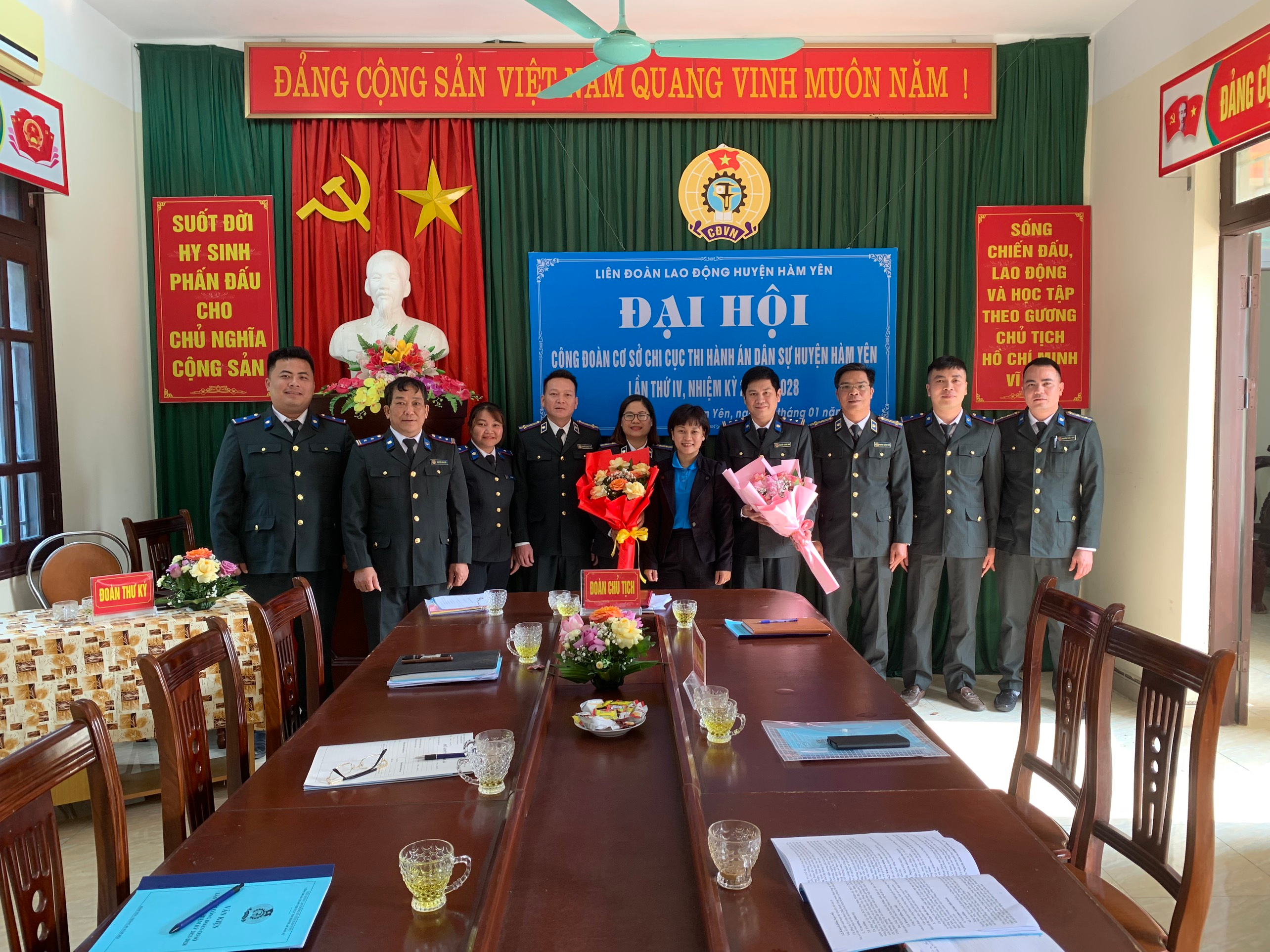 Công đoàn cơ sở Chi cục Thi hành án dân sự huyện Hàm Yên tổ chức thành công Đại hội lần thứ IV, nhiệm kỳ 2023-2028