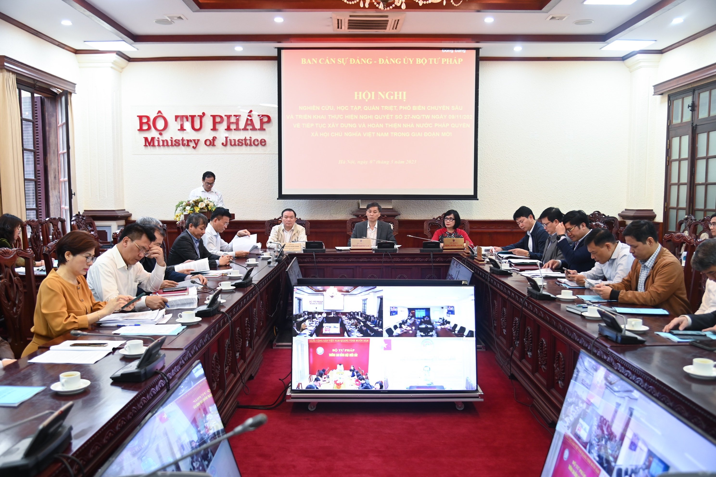 Hội nghị quán triệt và triển khai thực hiện Nghị quyết số 27-NQ/TW ngày 9/11/2022 của Ban Chấp hành Trung ương về tiếp tục xây dựng và hoàn thiện Nhà nước pháp quyền xã hội chủ nghĩa Việt Nam trong giai đoạn mới