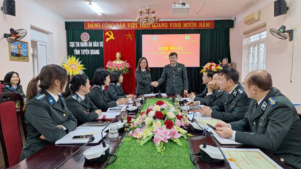 Cục Thi hành án dân sự - Công đoàn Cục Thi hành án dân sự  tỉnh Tuyên Quang tổ chức Hội nghị công chức, người lao động năm 2023