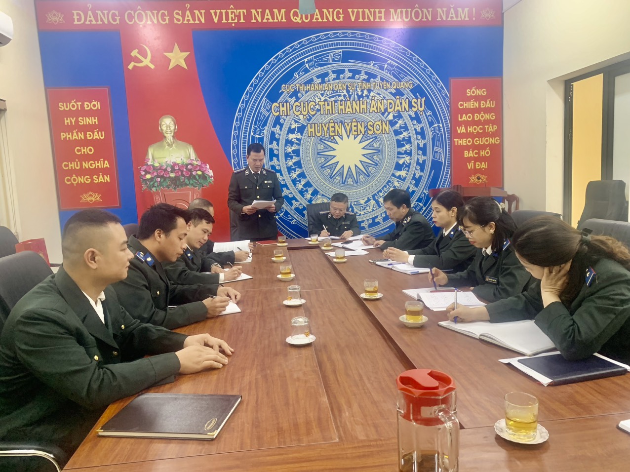 Chi cục Thi hành án dân sự huyện Yên Sơn tổ chức Hội nghị cán bộ,  công chức, người lao dộng năm 2022