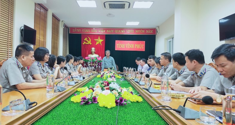 Tổng Cục trưởng Tổng cục THADS Nguyễn Quang Thái thăm và làm việc với Cục THADS tỉnh Vĩnh Phúc