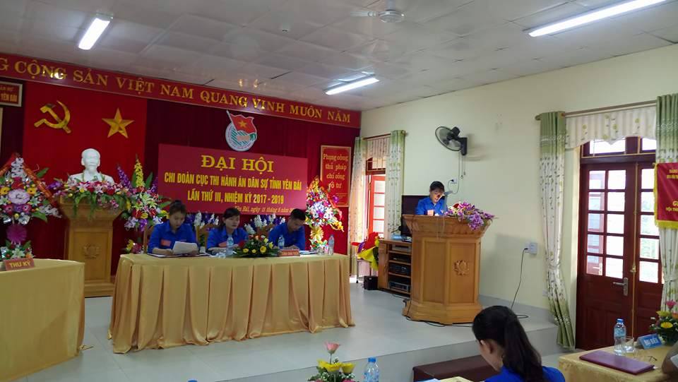 Chi đoàn thanh niên công sản Hồ Chí Minh Cục THADS tỉnh Yên Bái tổ chức Đại hội Chi đoàn lần thứ III, nhiệm kỳ 2017 - 2019