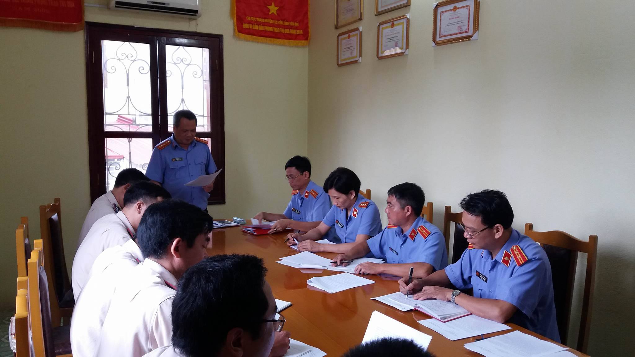 Kiểm tra việc tuân thủ pháp luật về công tác THADS tại Chi cục THADS huyện Lục Yên