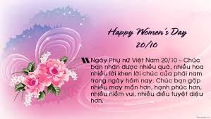Chúc mừng ngày Phụ nữ Viêt Nam 20 - 10
