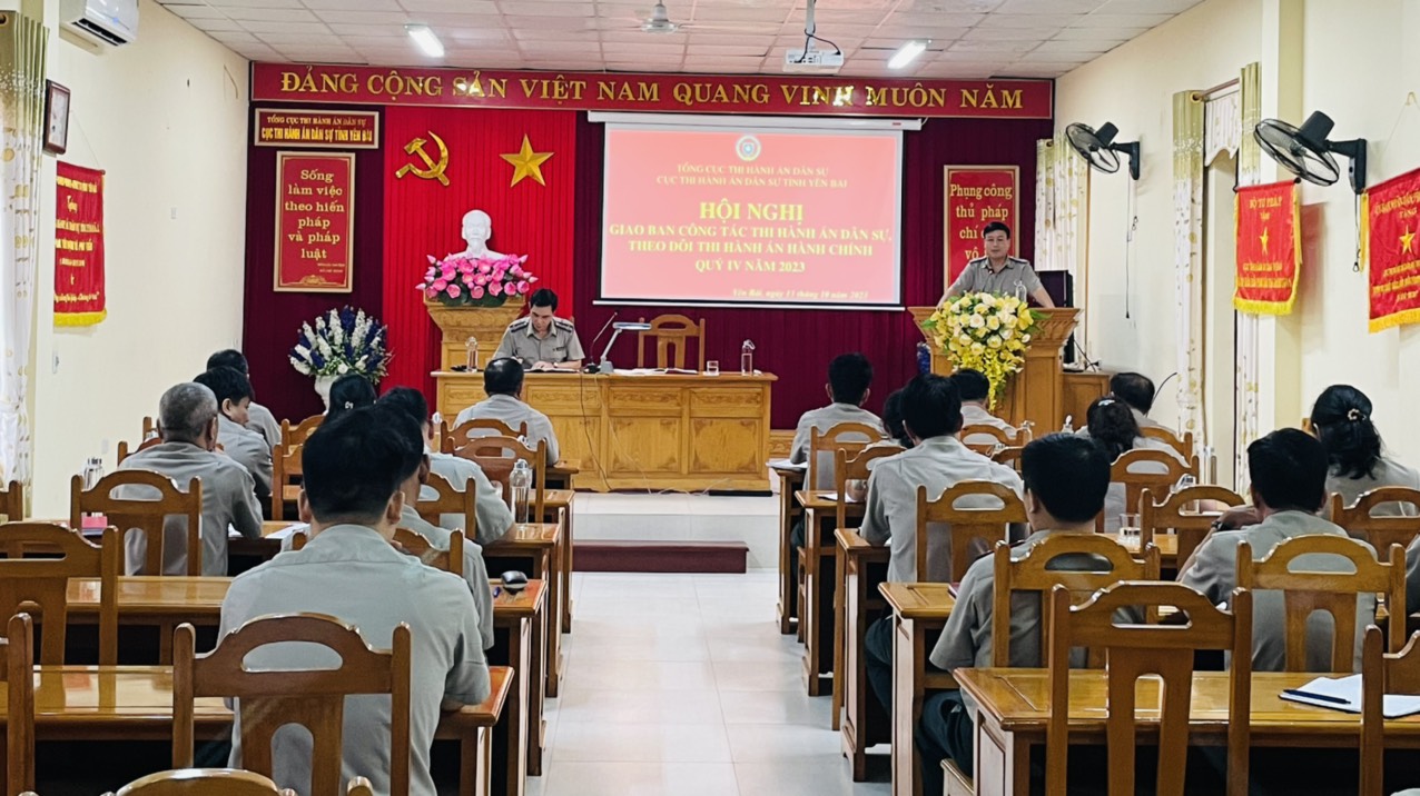 Cục THADS tỉnh Yên Bái tổ chức Hội nghị giao ban Quý IV năm 2023