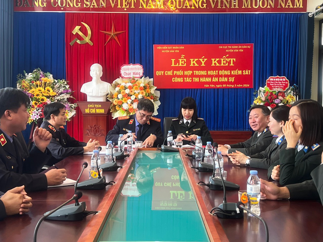 Lễ ký kết quy chế phối hợp trong hoạt động kiểm sát công tác thi hành án dân sự huyện Văn Yên