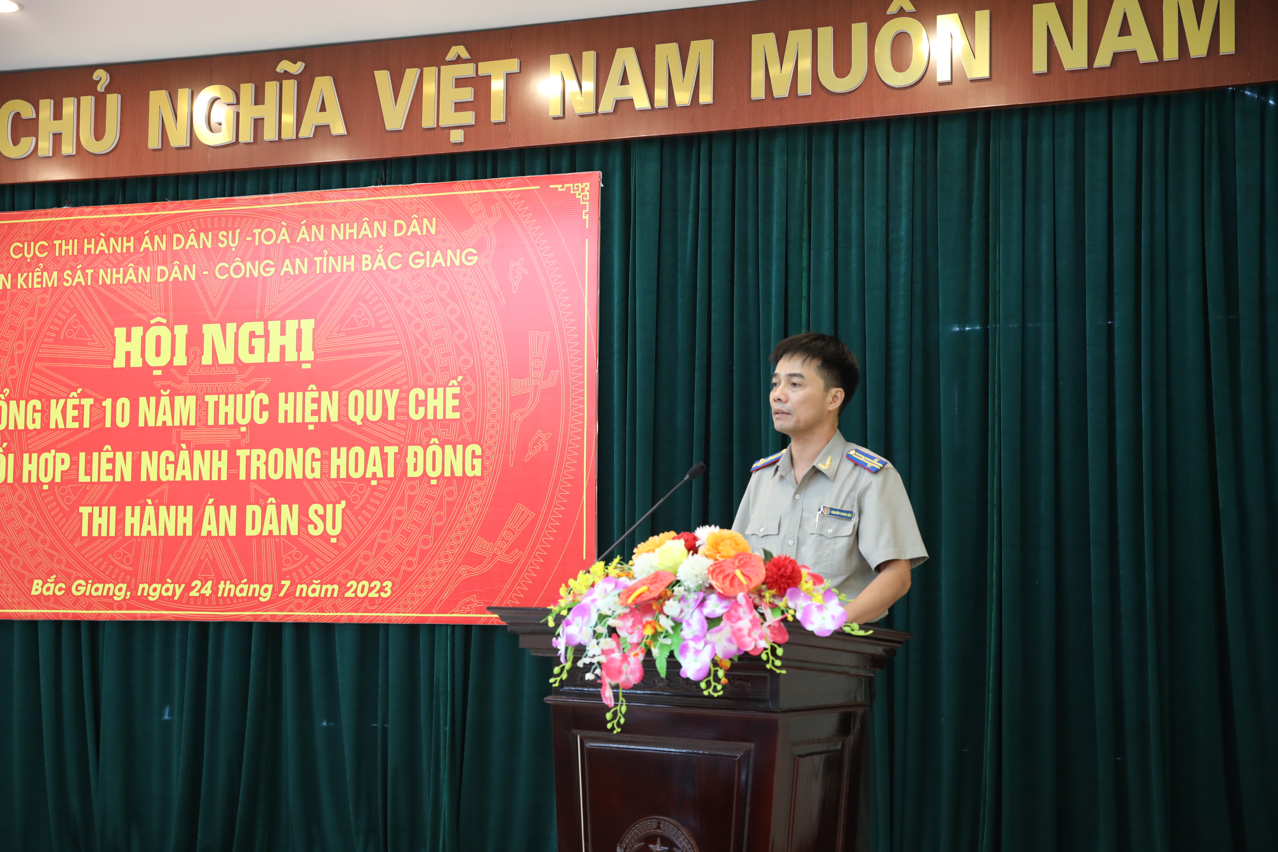 Hội nghị tổng kết 10 năm thực hiện Quy chế phối hợp liên ngành trong hoạt động thi hành án dân sự trên địa bàn tỉnh Bắc Giang
