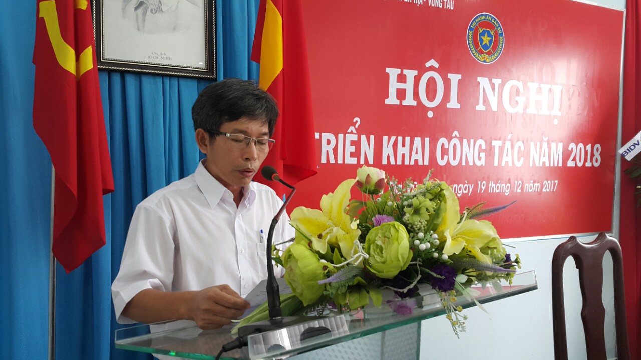 Cục THADS tỉnh Bà Rịa-Vũng Tàu tổ chức hội nghị triển khai công tác năm 2018