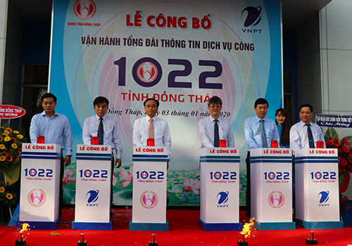 Lễ công bố vận hành Tổng đài Thông tin dịch vụ công 1022 tỉnh Đồng Tháp