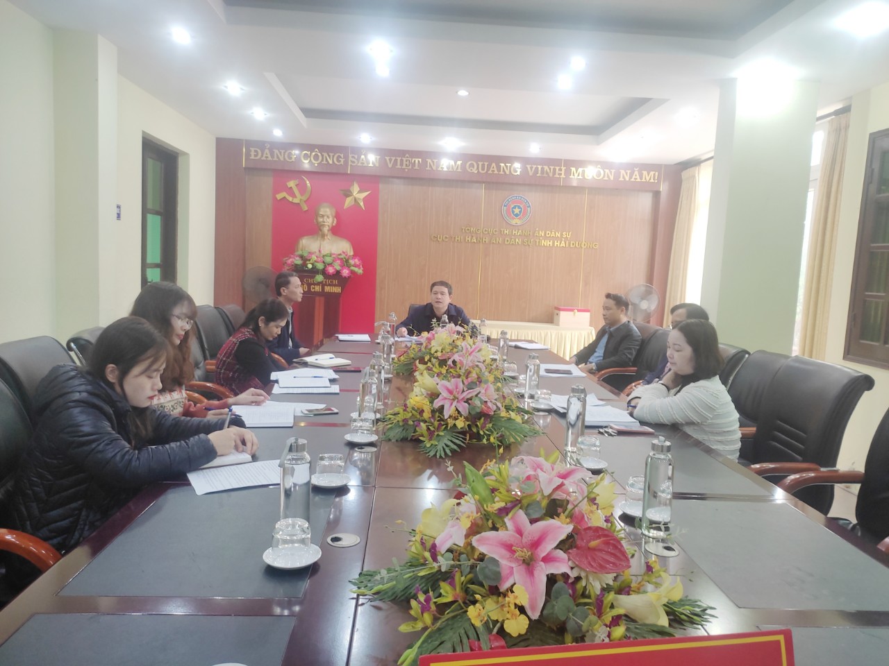 Bí thư Đảng ủy, Lãnh đạo Cục THADS tỉnh Hải Dương làm việc với các tổ chức đoàn thể