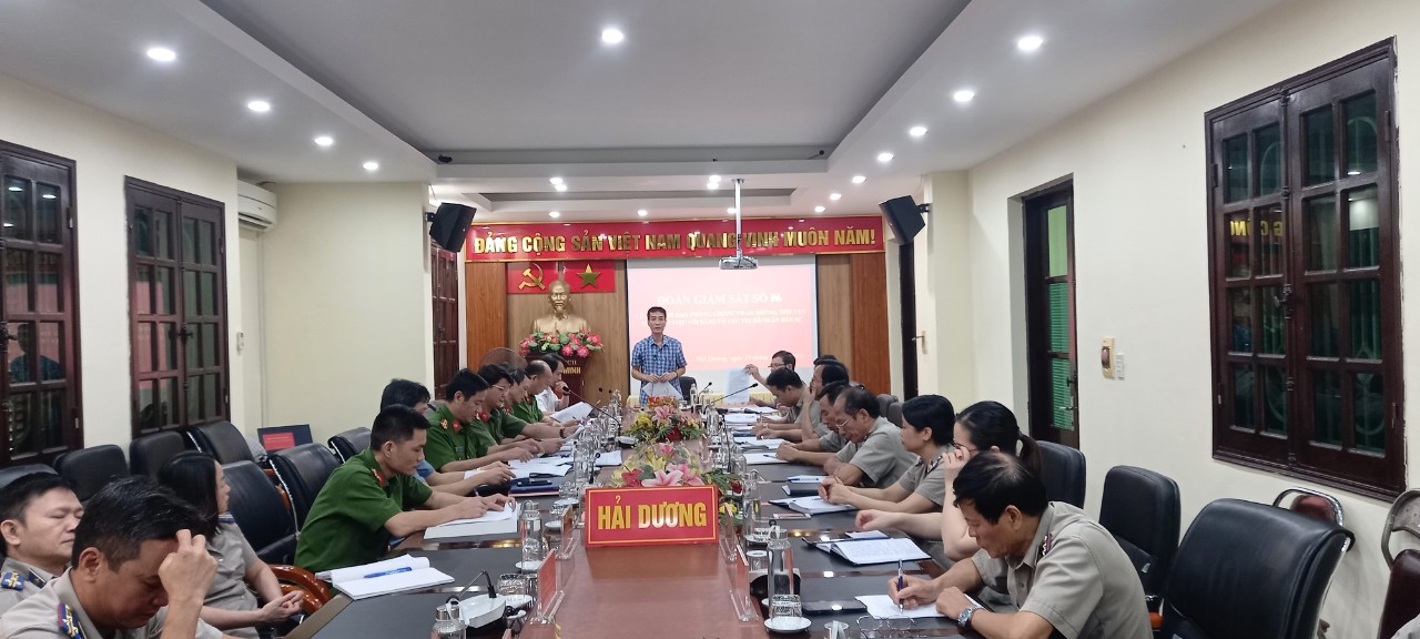 Ban chỉ đạo Phòng, chống tham nhũng, tiệu cực tỉnh Hải Dương thực hiện giám sát tại Đảng ủy Cục Thi hành án dân sự tỉnh