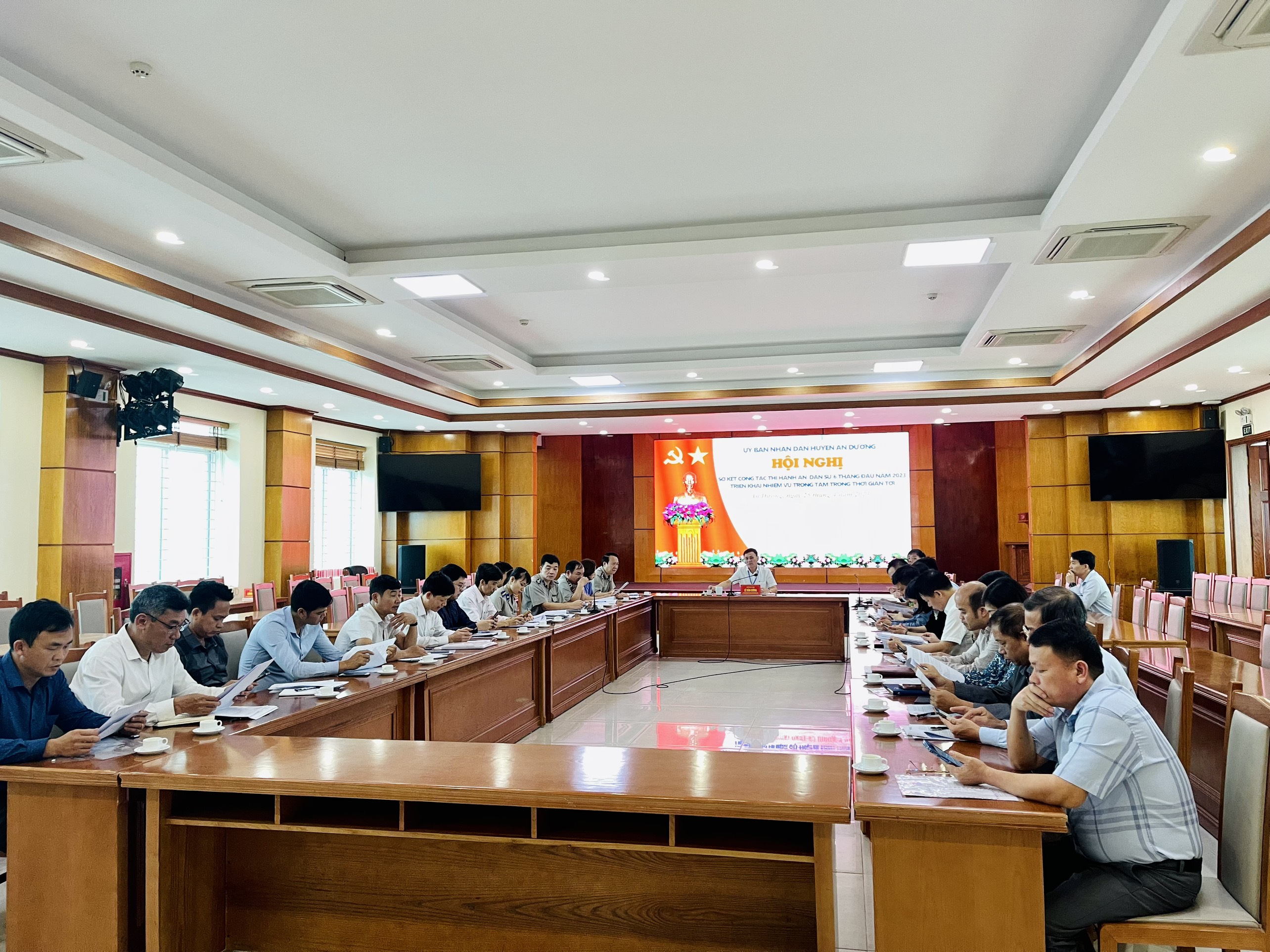 Ban chỉ đạo Thi hành án dân sự huyện An Dương, TP Hải Phòng tổ chức hội nghị sơ kết công tác thi hành án dân sự 6 tháng đầu năm 2023, triển khai nhiệm vụ trọng tâm trong thời gian tới