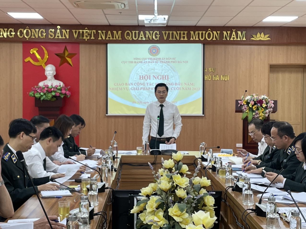 Cục Thi hành án dân sự thành phố Hà Nội tổ chức Hội nghị giao ban công tác 05 tháng đầu năm 2023 và nhiệm vụ, giải pháp 07 tháng cuối năm 2023
