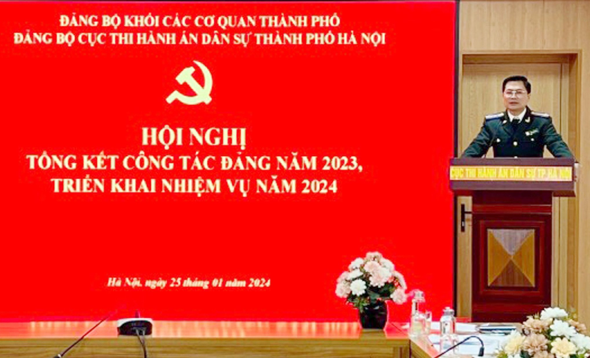 Đảng ủy Cục Thi hành án dân sự thành phố Hà Nội tổ chức Hội nghị tổng kết công tác Đảng năm 2023, triển khai nhiệm vụ năm 2024