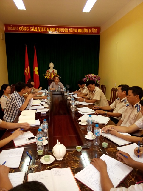 Lãnh đạo Cục Thi hành án dân sự thành phố Hà Nội làm việc tại một số Chi cục Thi hành án dân sự có lượng việc thi hành án lớn, tỉ lệ thi hành án đạt thấp