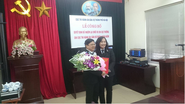 Lễ công bố quyết định bổ nhiệm lại Lãnh đạo Chi cục Thi hành án dân sự quận Hoàn Kiếm, thành phố Hà Nội
