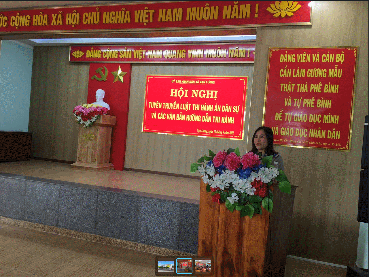 Chi cục THADS huyện Vạn Ninh tổ chức tuyên truyền, phổ biến Luật Thi hành án dân sự và những văn bản hướng dẫn thi hành tại xã Vạn Lương