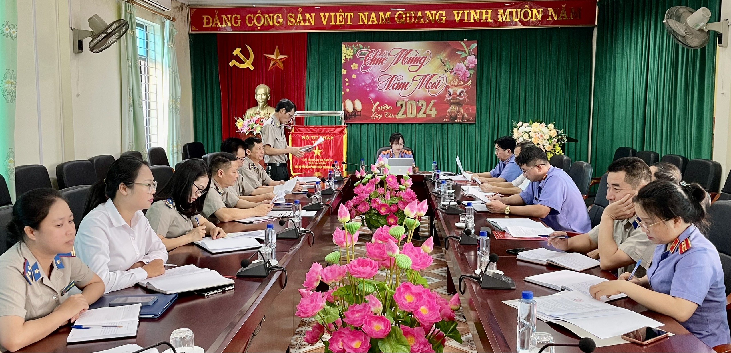 Viện kiểm sát nhân dân tỉnh Lai Châu trực tiếp kiểm sát hoạt động  thi hành án dân sự tại Cục Thi hành án dân sự tỉnh Lai Châu