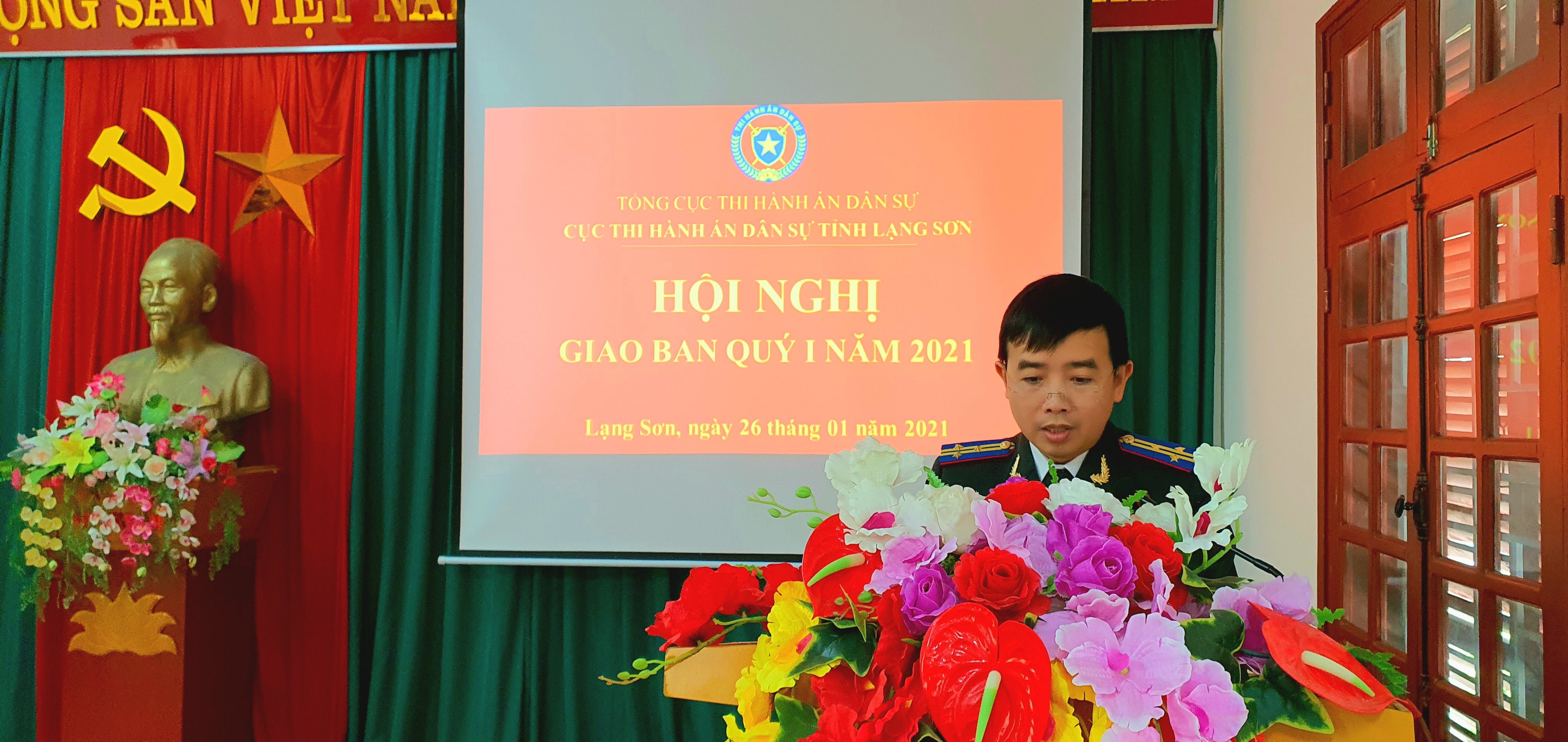 Đồng chí Nguyễn Hữu Tài - Phó Cục trưởng thông qua Báo cáo công tác THADS Quý I năm 2021