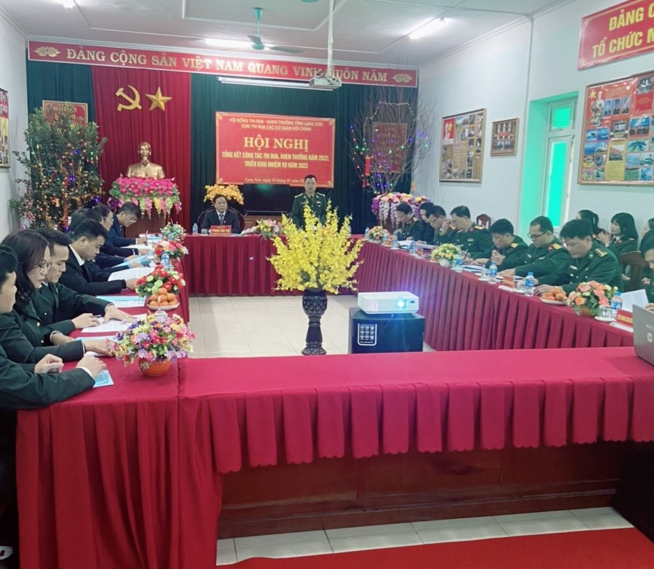 Cụm thi đua các cơ quan Nội chính tỉnh Lạng Sơn tổ chức hội nghị tổng kết công tác thi đua khen thưởng năm 2022, triển khai nhiệm vụ công tác thi đua khen thưởng năm 2023.