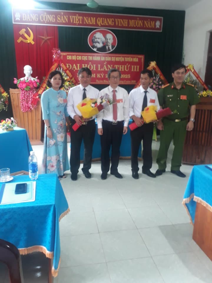 Đại hội  Chi bộ Chi cục Thi hành án dân sự huyện Tuyên Hóa lần thứ III nhiệm kỳ 2020-2025