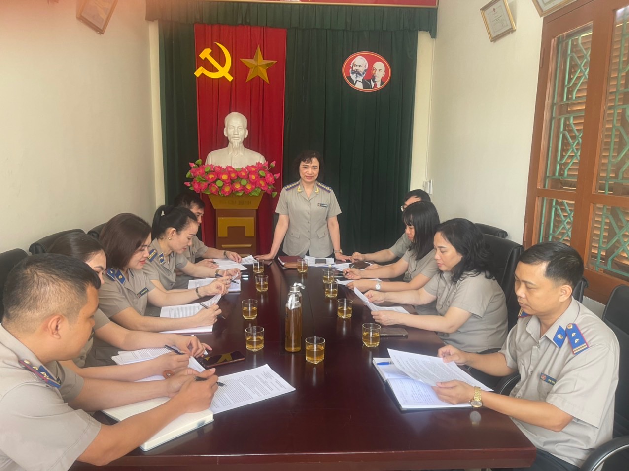 Cục Thi hành án dân sự tỉnh Quảng Ninh kiểm tra công tác tài chính, kế toán nghiệp vụ năm 2022, phúc tra kết luận kiểm tra năm 2022 tại Chi cục Thi hành án dân sự huyện Đầm Hà