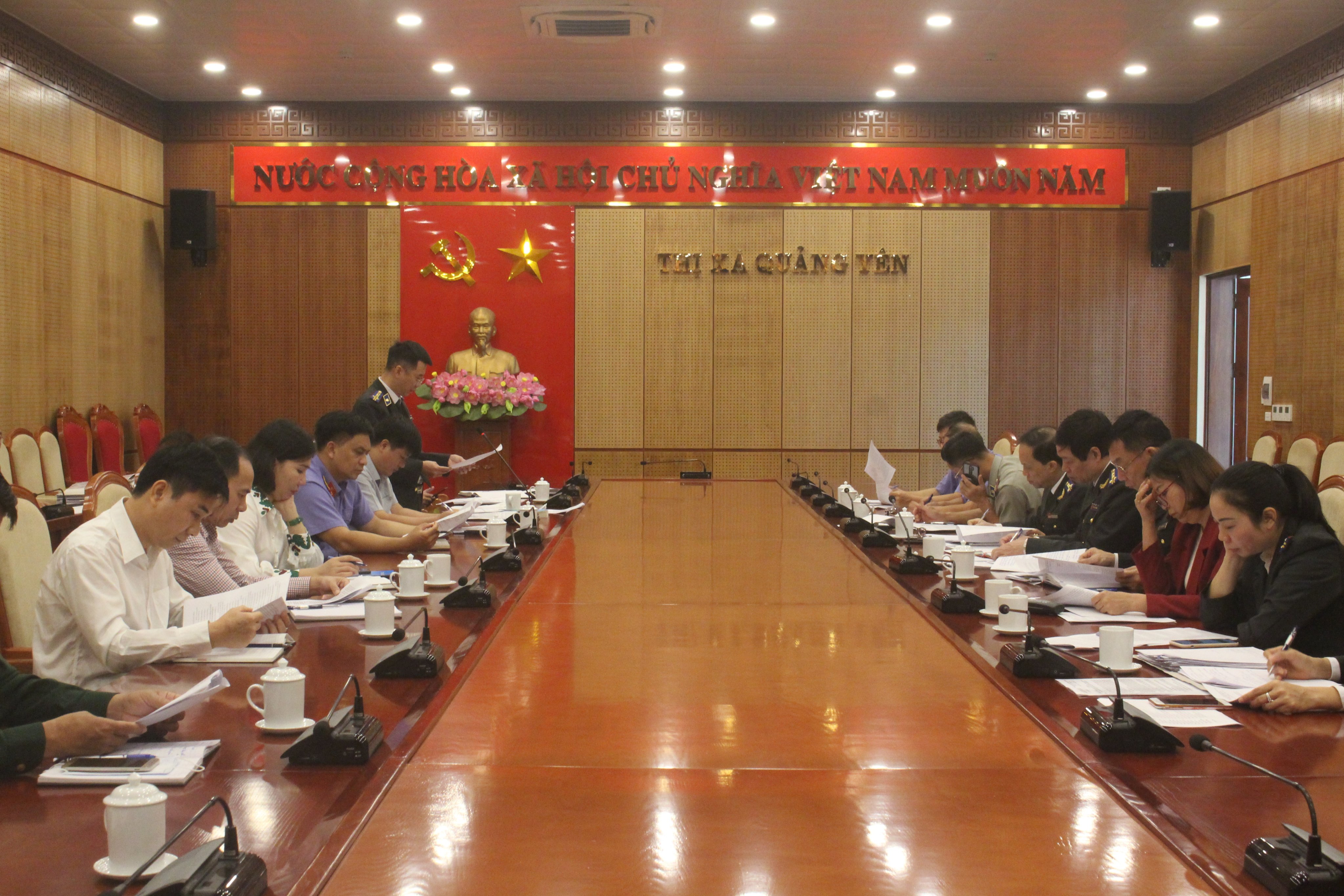Ban Chỉ đạo thi hành án dân sự tỉnh Quảng Ninh làm việc với thị xã Quảng Yên