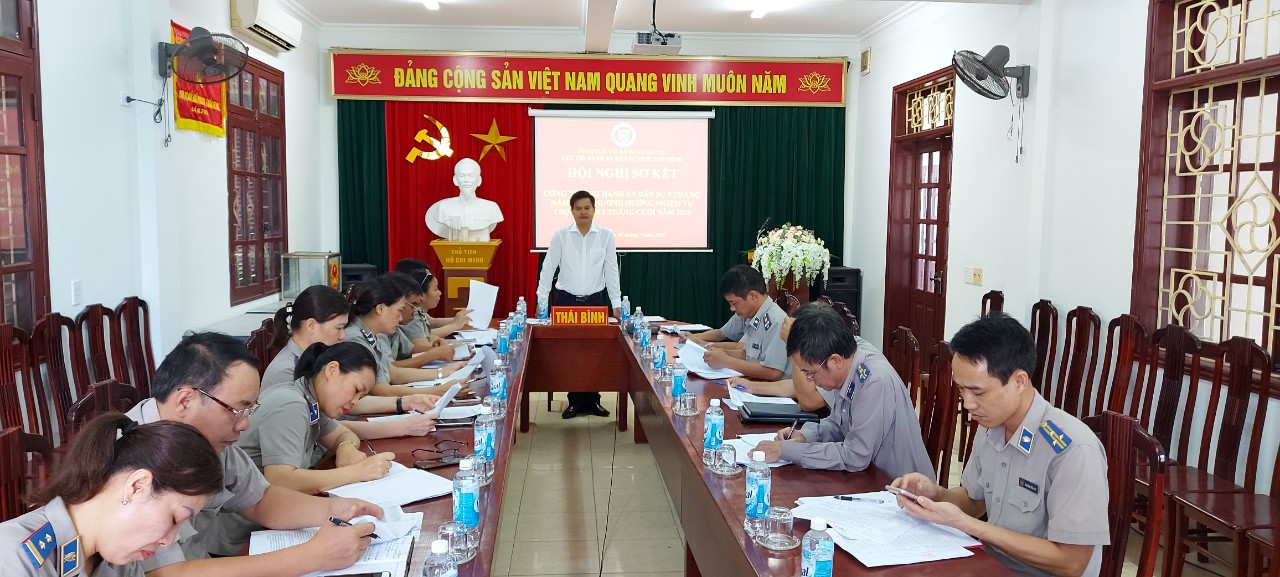 Cục Thi hành án dân sự tỉnh Thái Bình đã tổ chức Hội nghị giao ban công tác thi hành án dân sự, theo dõi án hành chính 9 tháng đầu năm 2020
