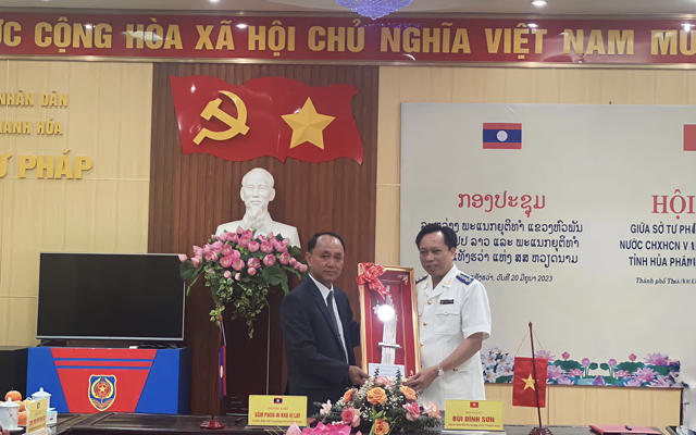 Cục THADS tỉnh Thanh Hóa tham dự Hội đàm hợp tác, trao đổi kinh nghiệm với đoàn đại biểu Sở Tư pháp tỉnh Hủa Phăn nước CHDCND Lào