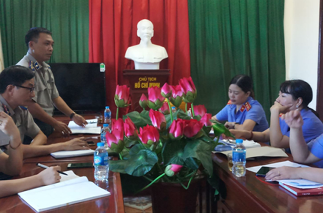 Kiểm sát trực tiếp hoạt động THADS tại Chi cục THADS huyện Hậu Lộc