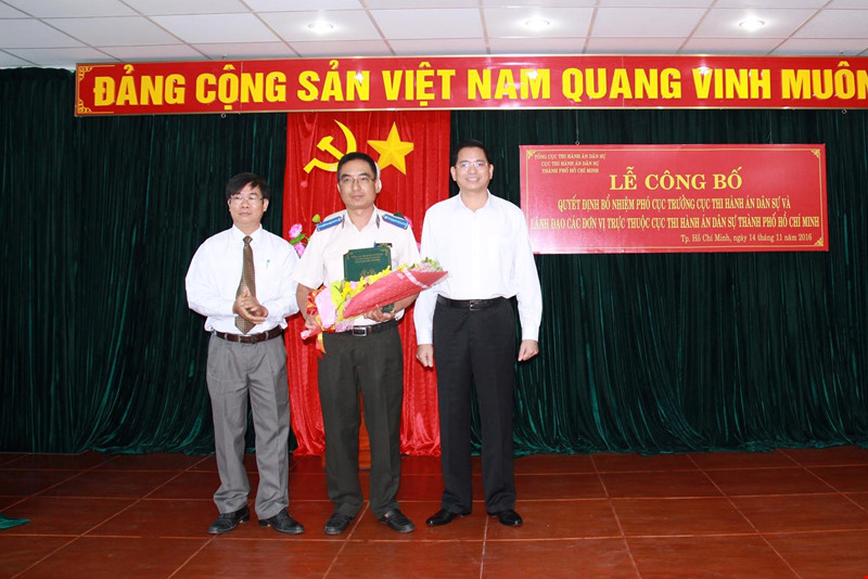 Công bố bổ nhiệm Phó cục trưởng Cục Thi hành án dân sự thành phố Hồ Chí Minh