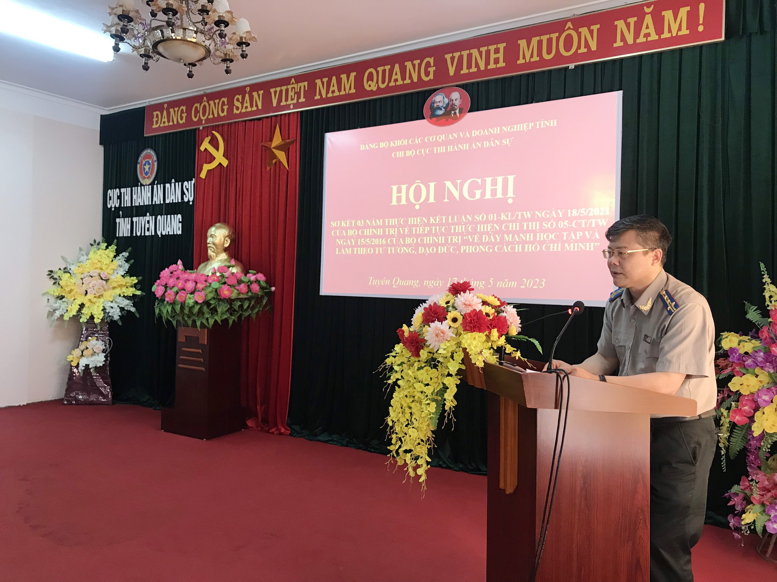 Chi bộ Cục THADS Tuyên Quang tổ chức Hội nghị sơ kết 3 năm thực hiện Kết luận số 01-KL/TW ngày 18/5/2021 của Bộ Chính trị